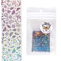Фольга переводная (4*50см) новогодняя прозрачная серебро №1452, Zoo Nail Art zn/1452 - фото 490938