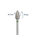 Фреза алмазная КМИЗ, грубая (зеленая) насечка, Ø0,5 см, пуля Б254.50/г(180) - фото 492040