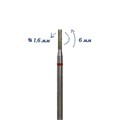 Фреза алмазная КМИЗ, мелкая (красная) насечка, Ø0,16 см, цилиндр (бочонок) Б111.16/117948(227) - фото 492109