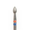 Фреза алмазная КМИЗ, средне-мелкая (сине-красная) насечка, Ø0,4 см, капля закругленная 118523tw - фото 492261