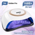 UV LED-лампа TNL «Golden Pro» 168 W - белая с золотым декором 275957