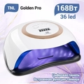 UV LED-лампа TNL «Golden Pro» 168 W - белая с золотым декором 275957