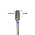 Алмазная фреза Robin Nails средняя (синяя) насечка, Ø0,5 см, цилиндр  gr/880-050R - фото 495888