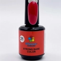 База для ногтей Bloom Strong Color №21 красный, 15 мл Bl/6017