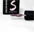 База для ногтей Sakura светоотражающая с хлопьями Юки BAS087, 9 мл BAS087 - фото 499179