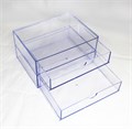 Бокс для хранения с выдвижными ящиками, прозрачный, 17,5х13х9,5 см kt/V44T - фото 500762