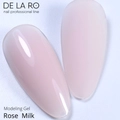 Гель для ногтей Delaro моделирующий однофазный Rose Milk, 15 г Del/MgRM15