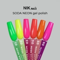 Гель-лак NIK nails Soda Neon 05, 10 г Nik/16012