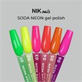 Гель-лак NIK nails Soda Neon 06, 10 г Nik/16013