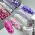Гель-лак RuNail с фольгой и фигурными пайетками Гортензия №9435, 5 г 9435