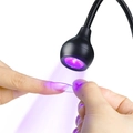 Гибкая Mini UV LED USB лампа для полимеризации на прищепке 3-5W (черная) qt0616