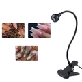 Гибкая Mini UV LED USB лампа для полимеризации на прищепке 3-5W (черная) qt0616