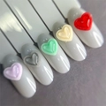 Дизайн для ногтей Zoo Nail фигурки объемные "Сердечки" 1847, 5 шт. zn/1847