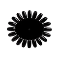 Палитра для лаков Ромашка, овал, черная, 20 типс А116-00