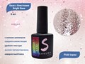 Камуфлирующая база для ногтей Sakura Bright Base Pink topaz, с блестками, 8 мл Pink topaz. - фото 527853