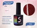 Камуфлирующая база для ногтей Sakura Bright Base Ruby, с блестками, 8 мл Ruby. - фото 527862