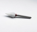 Керамическая фреза Robin Nails 3/32 F ST(C) мягкая (красная) насечка, Ø0,5 см, конус  gr/TC191ST