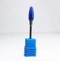 Керамическая фреза Robin Nails 3/32 M-Blue ST(C) средняя (синяя) насечка, Ø0,6 см, пламя   gr/TC062STBL
