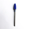 Керамическая фреза Robin Nails 3/32 M-Blue ST(C) средняя (синяя) насечка, Ø0,6 см, пламя   gr/TC062STBL