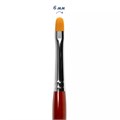 Кисть для геля Roubloff овальная №06 синтетика GC33R-6 - фото 530133