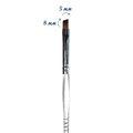Кисть для геля Tartiso Nail Brush №6 косая-прозрачная ручка TKGP-03
