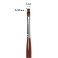 Кисть для дизайна плоская Roubloff "Гребешок" синтетика под колонок №5, длина ворса 6/10 мм DSG3R-5 - фото 530829
