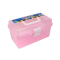 Контейнер для хранения дизайна и инструментов, с замком, 2 секции, 19,5х9,5х10 см А0841
