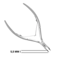 Кусачки для кутикулы Hanzo Steel, лезвие 5,5 мм, длина инструмента 110 мм M 07/5.5