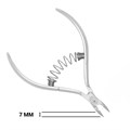 Кусачки для кутикулы Hanzo Steel,на пружине, лезвие 7 мм, длина инструмента 105 мм MS 02/7 - фото 532618
