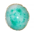Маникюрная овальная палитра-кристалл №4 Зеленый мрамор plov-04