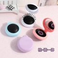 Массажная складная расческа с зеркалом Beau Fly, d = 6 см, розовый smr-pink