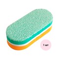 Мини-баф овальной формы Sakura, цветной (1 шт.), абразивность 100/180 грит Mbaf-01/1. - фото 536526