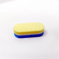 Мини-баф овальной формы Sakura, цветной (1 шт.), абразивность 100/180 грит Mbaf-01/1.
