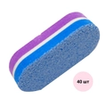 Мини-баф овальной формы Sakura, цветной (пачка 40 шт.), абразивность 100/180 грит Mbaf-01.