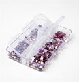 Набор страз в кейсе Mixed Sizes Pink AB №12, 6 ячеек LZ12 - фото 537787