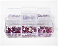 Набор страз в кейсе Mixed Sizes Pink AB №12, 6 ячеек LZ12 - фото 537789
