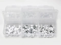 Набор страз в кейсе Mixed Sizes Porcelain White №14, 6 ячеек LZ14