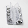 Набор страз в кейсе №9, 6 ячеек, Mixed Sizes White Opal LZ09