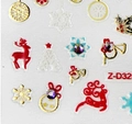 Наклейки 3D для дизайна ногтей Christmas Sticker №7 OM-T07