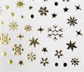 Наклейки Joyful Снежинки №912 Gold JO-912G - фото 538305