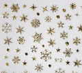 Наклейки Joyful Снежинки №912 Gold Holography JO-912GH