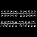 Палитра для лаков 3D на флакон, круглая, прозрачная, 48 типс NP-24K2