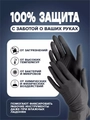 Перчатки Benovy нитриловые, цвет черный, размер XS, 100 шт./уп. SF212D1