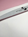Пилка Sakura для искусственных ногтей серая, форма - полукруглая, абразивность 120/150 грит spl003