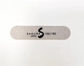 Пилка для ногтей Sakura серая, овальная деревянная, абразивность 100/180 грит (пачка 10 шт.) sod1/1