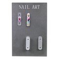 Планшет для демонстрации дизайна Nail Art, серая, магнитная, 26*17см + 10 шт держателей PLSETG - фото 543655