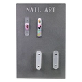 Планшет для демонстрации дизайна Nail Art, серая, магнитная, 26*17см + 10 шт держателей PLSETG