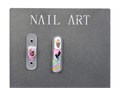 Планшет для демонстрации дизайна Nail Art, серая, магнитная, 26*17см + 10 шт держателей PLSETG - фото 543656