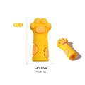 Силиконовый защитный колпачок для маникюрных инструментов Cat paw yellow PC-1