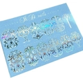 Слайдер фольгир. COMBI FOIL 104 сер. гологр+бел, IBDI Nails id/C104сг+б